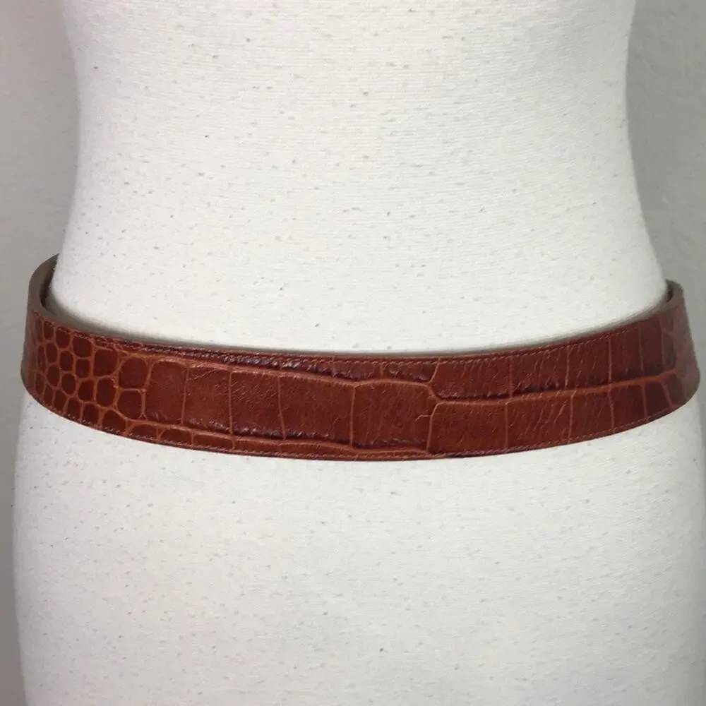 Jennifer Graham Brown Genuine Leather Western Boho Belt Large